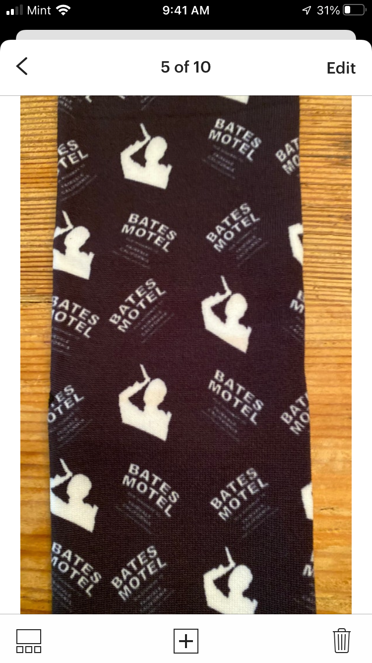 Thumbnail: NEW! Psycho BATES MOTEL inspired horror movie crew sock