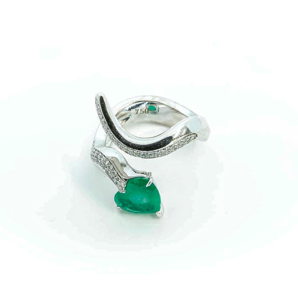Bague en or gris "Snake"