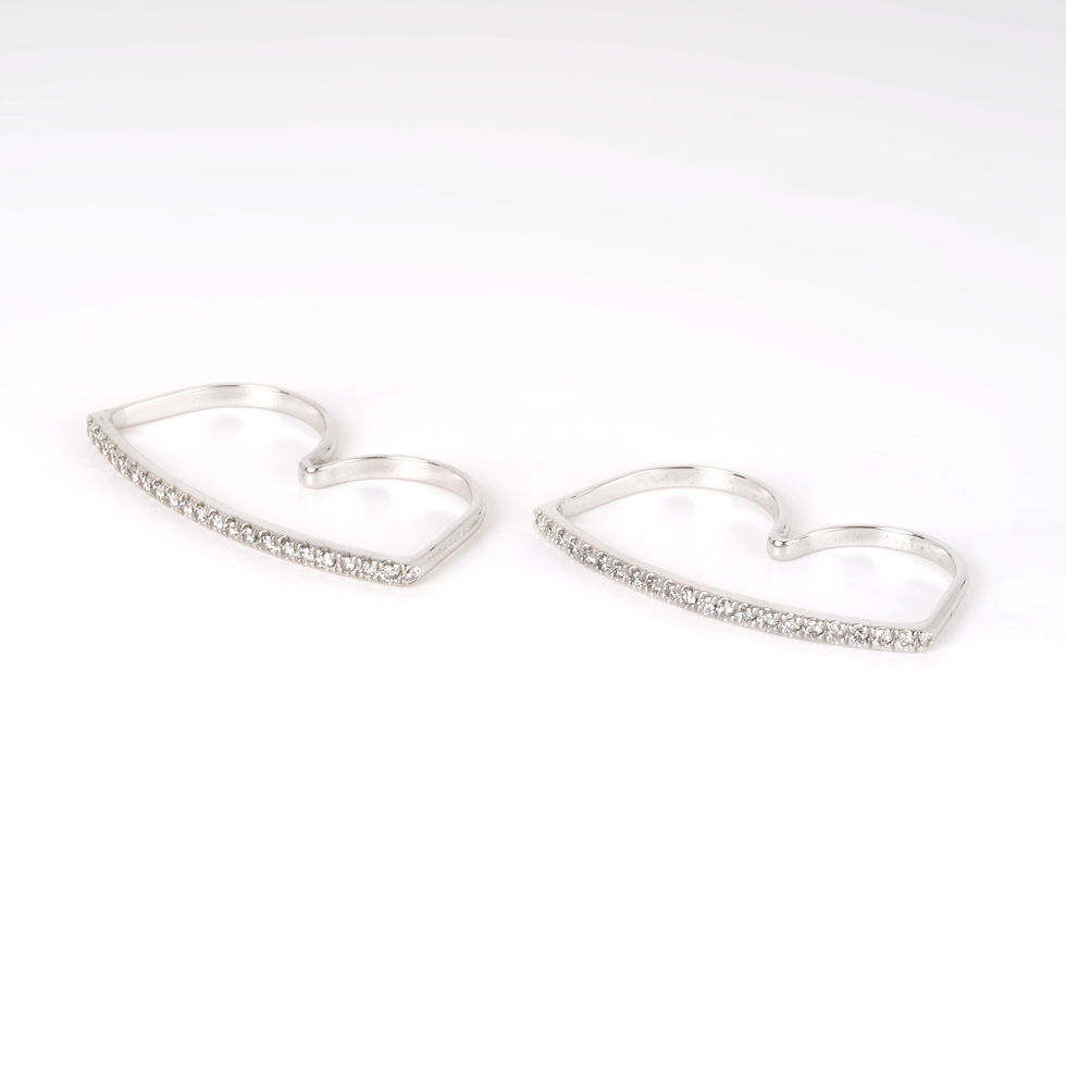 Miniature : Bague double doigts en or "Shooting Star"