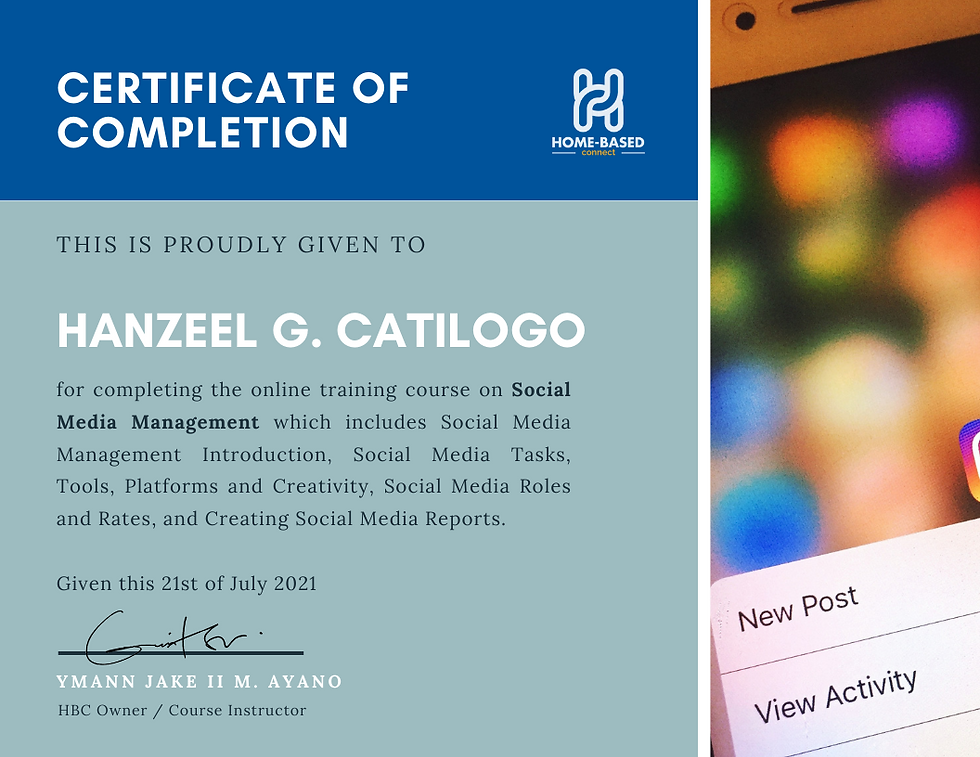 Social Media Management Certificate