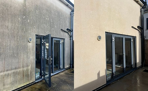 before and after results of render cleaning in bexley by cr cleaning kent