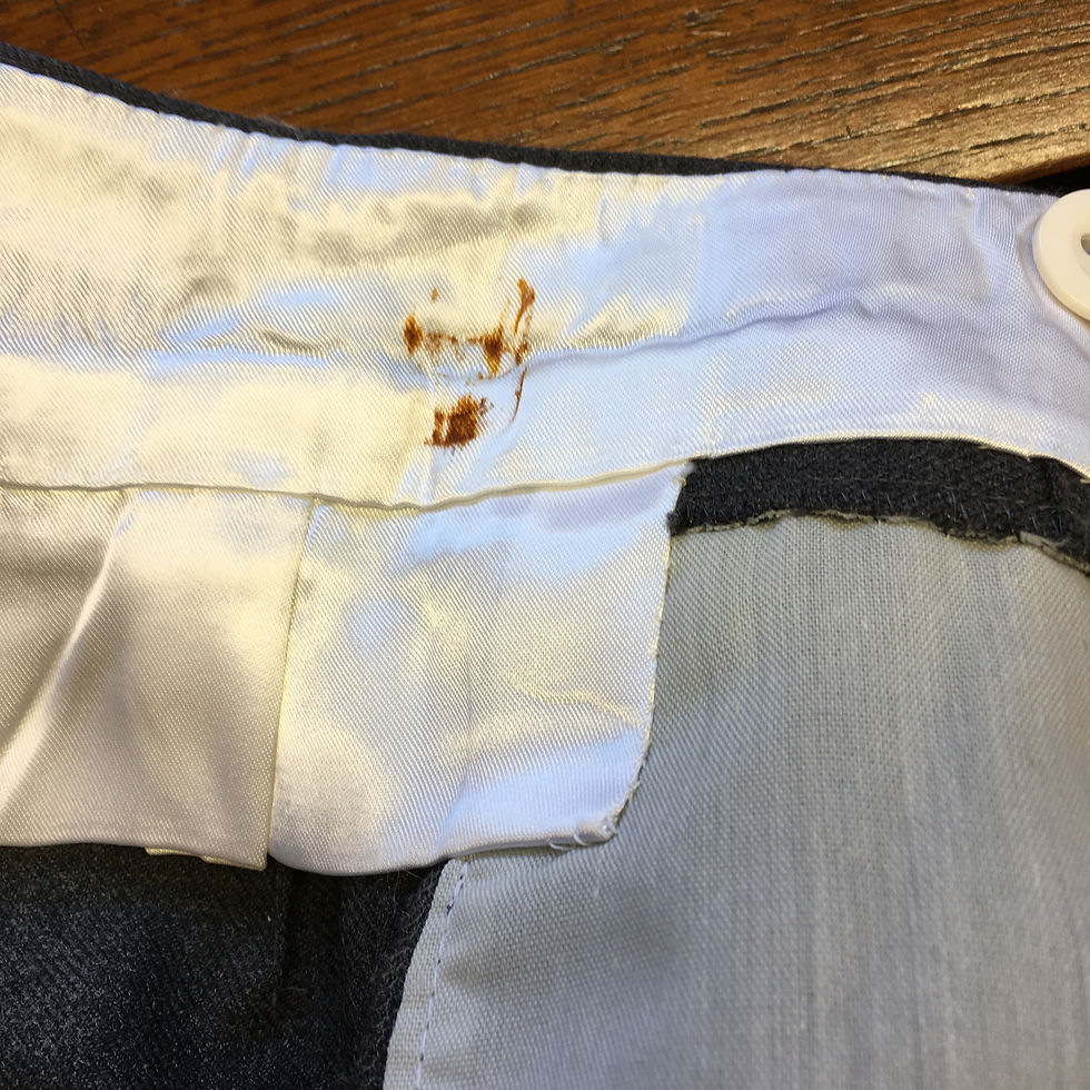 Thumbnail: 35" FRANK HALL grey wool trousers