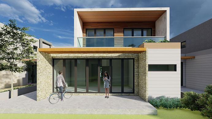 Zero Lot Rear Perspective