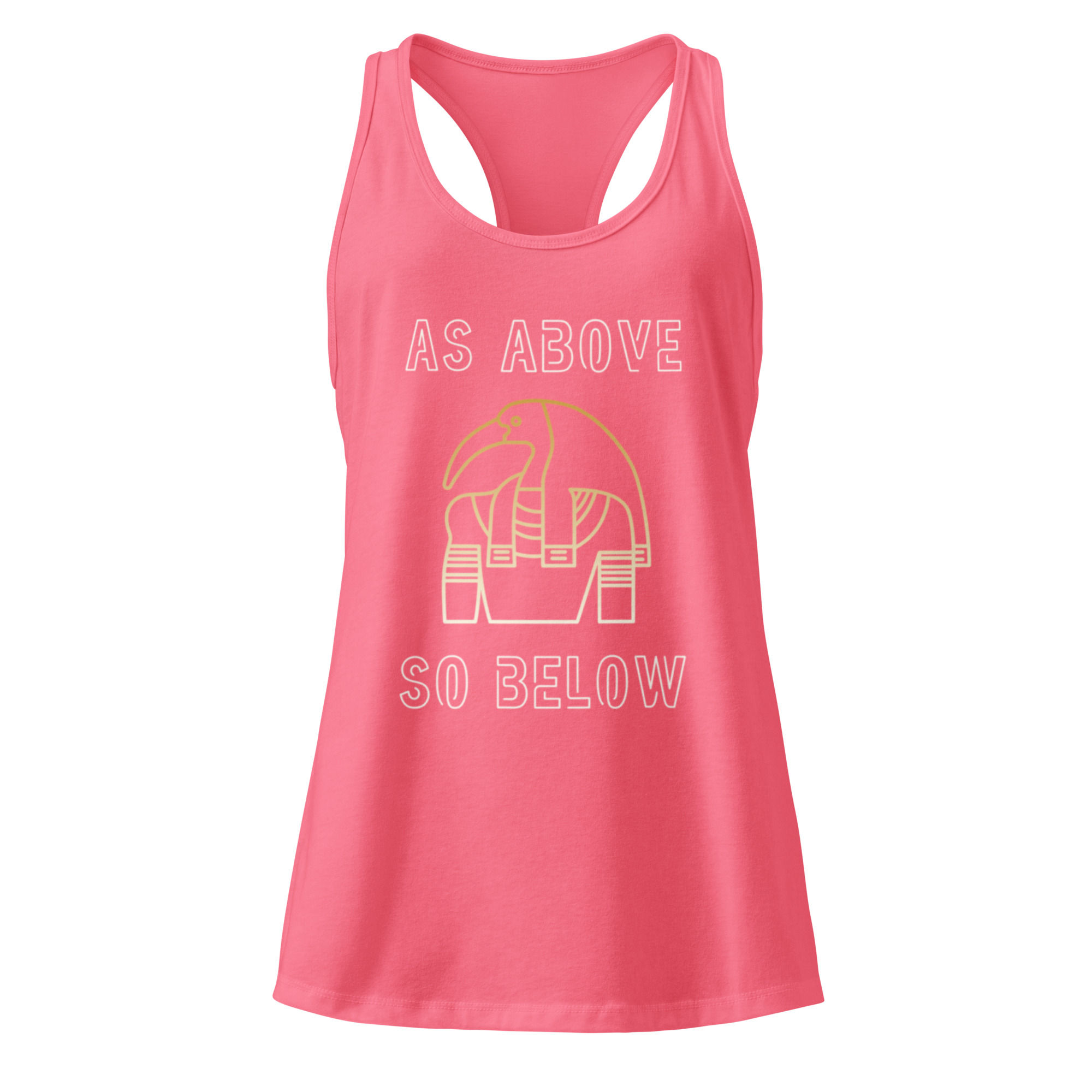 As Above So Below Women’s fitted racerback tank top