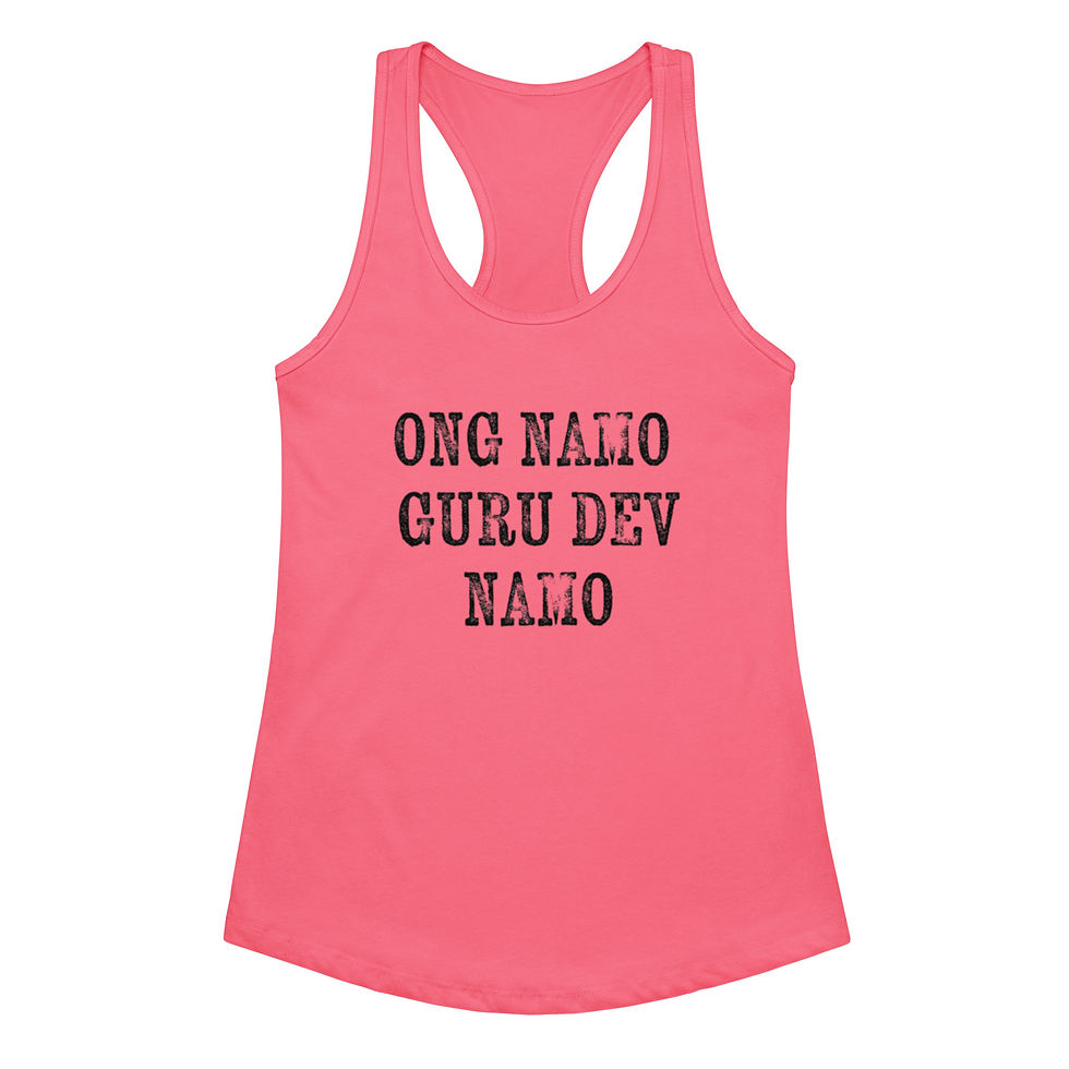 Thumbnail: Ong Namo Guru Dev Namo Women’s fitted racerback tank top copy