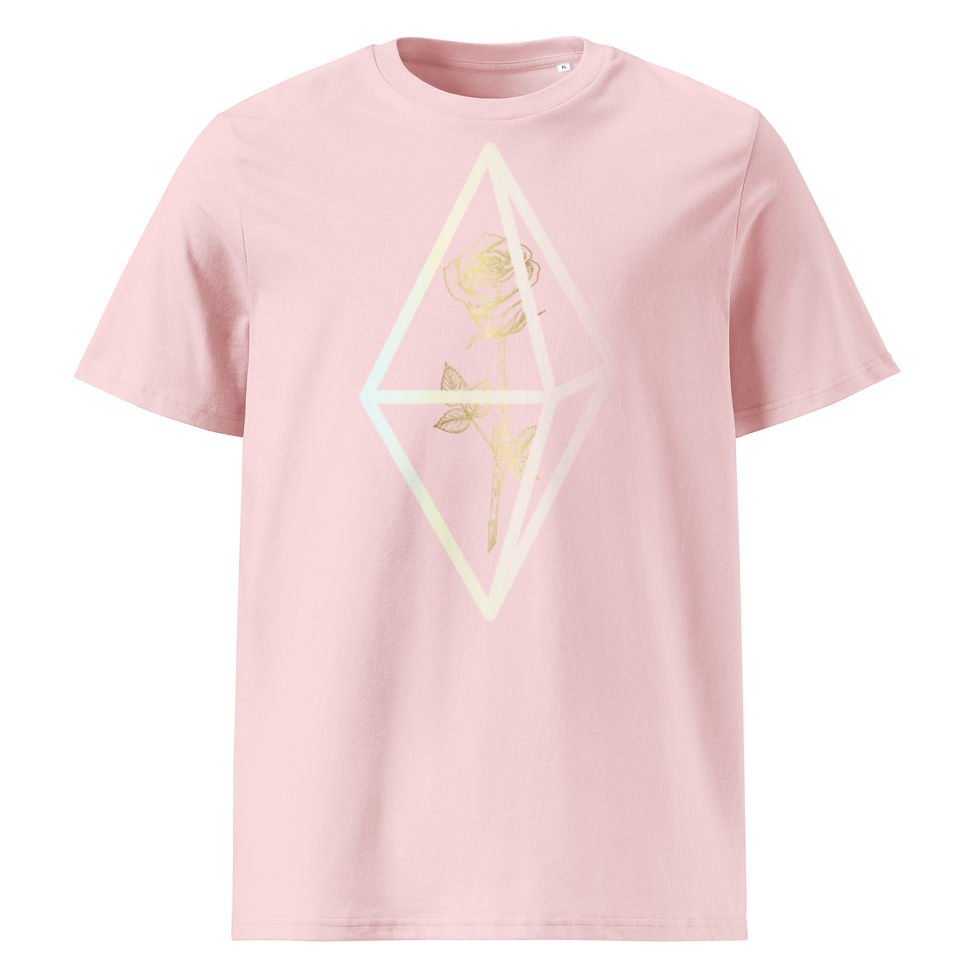 Thumbnail: Golden Rose Octahedron Unisex Organic Cotton T-Shirt