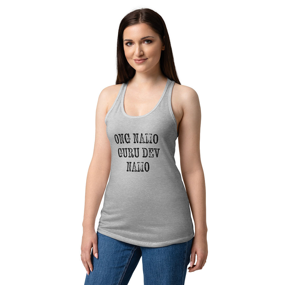 Thumbnail: Ong Namo Guru Dev Namo Women’s fitted racerback tank top copy