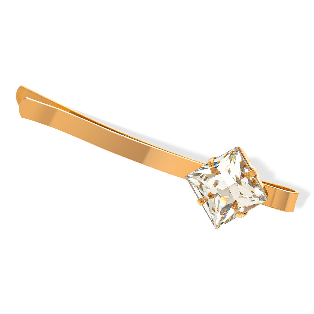 סיכת ראש פרח קטנה לשיער עם קריסטל פלורה - לילה