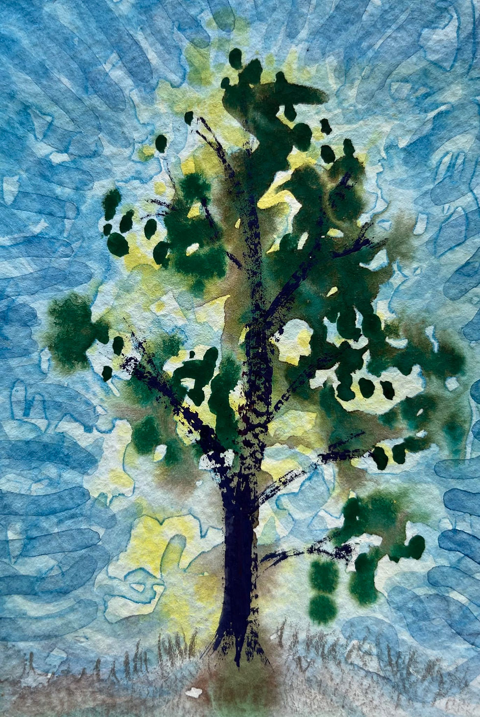 Framed 11x14 Giclee Print Plein Air Tree