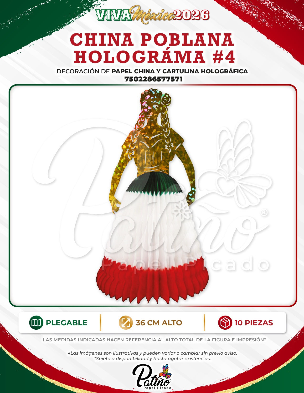 CHINA POBLANA HOLOGRAMA