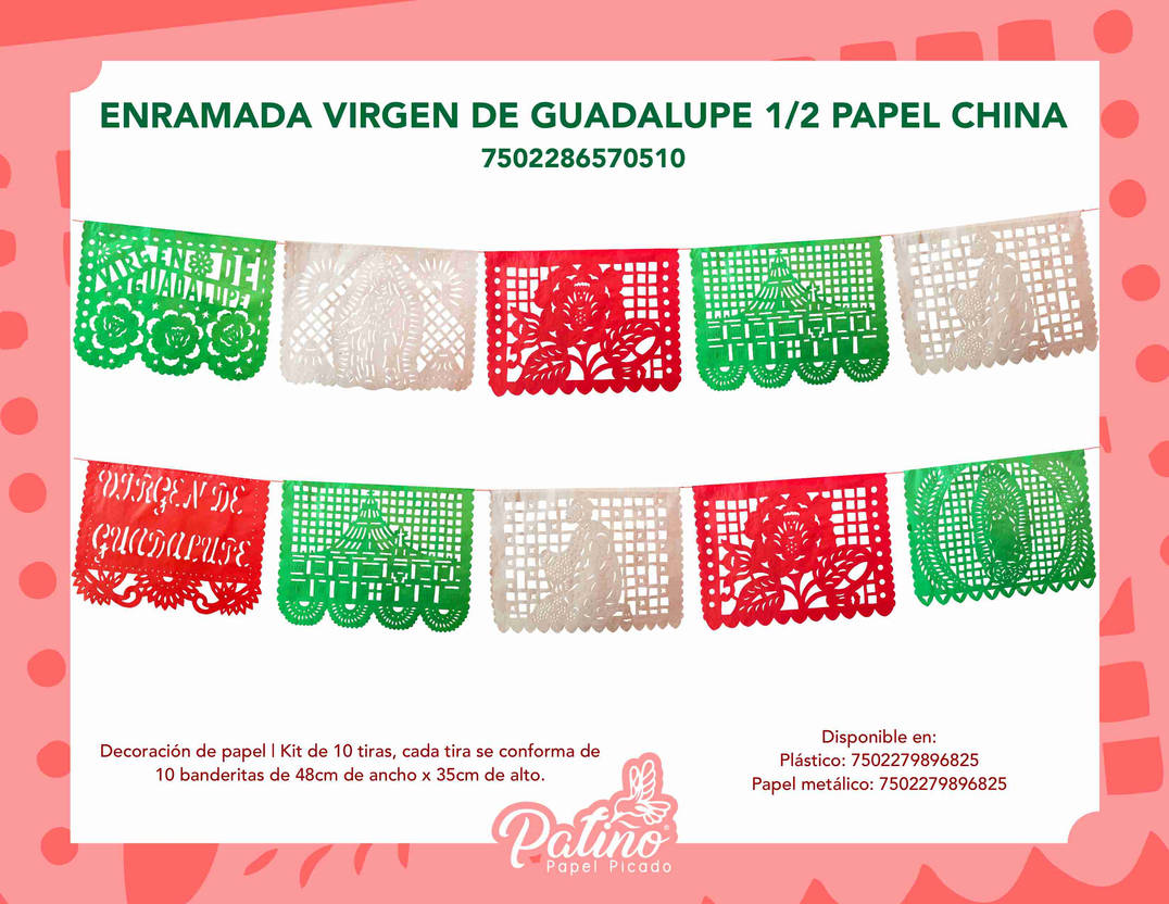 Virgen de Guadalupe | Papel Picado Patiño