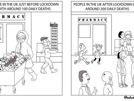Gente antes y después de la cuarentena / People before and after lockdown
