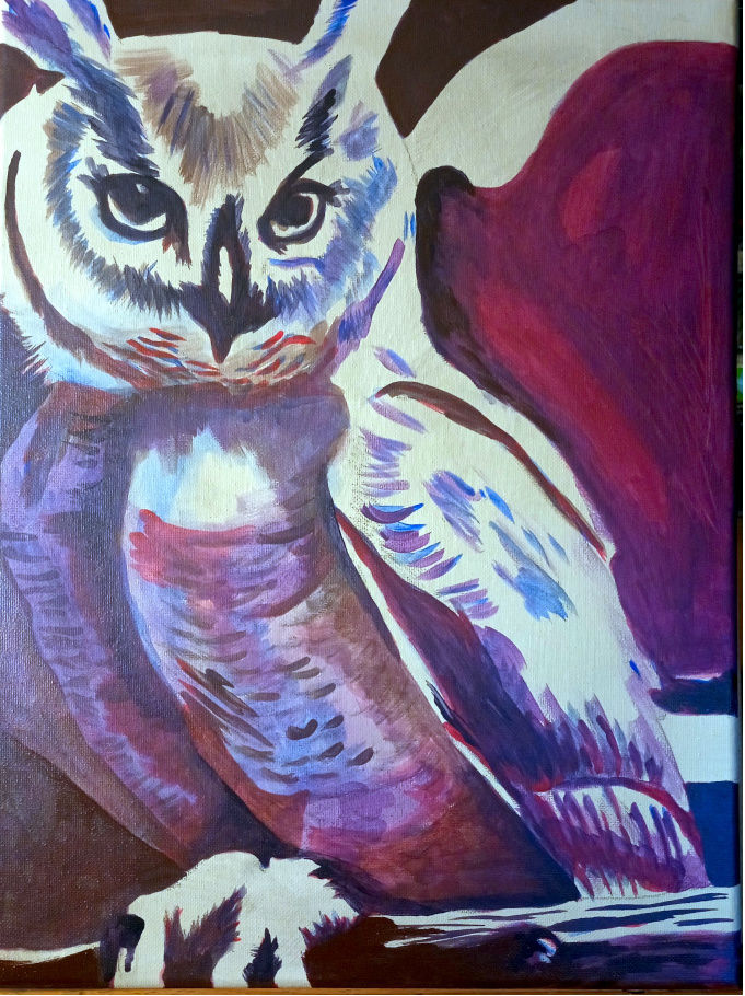 Thumbnail: Second cote added to layering process of "Owlish"