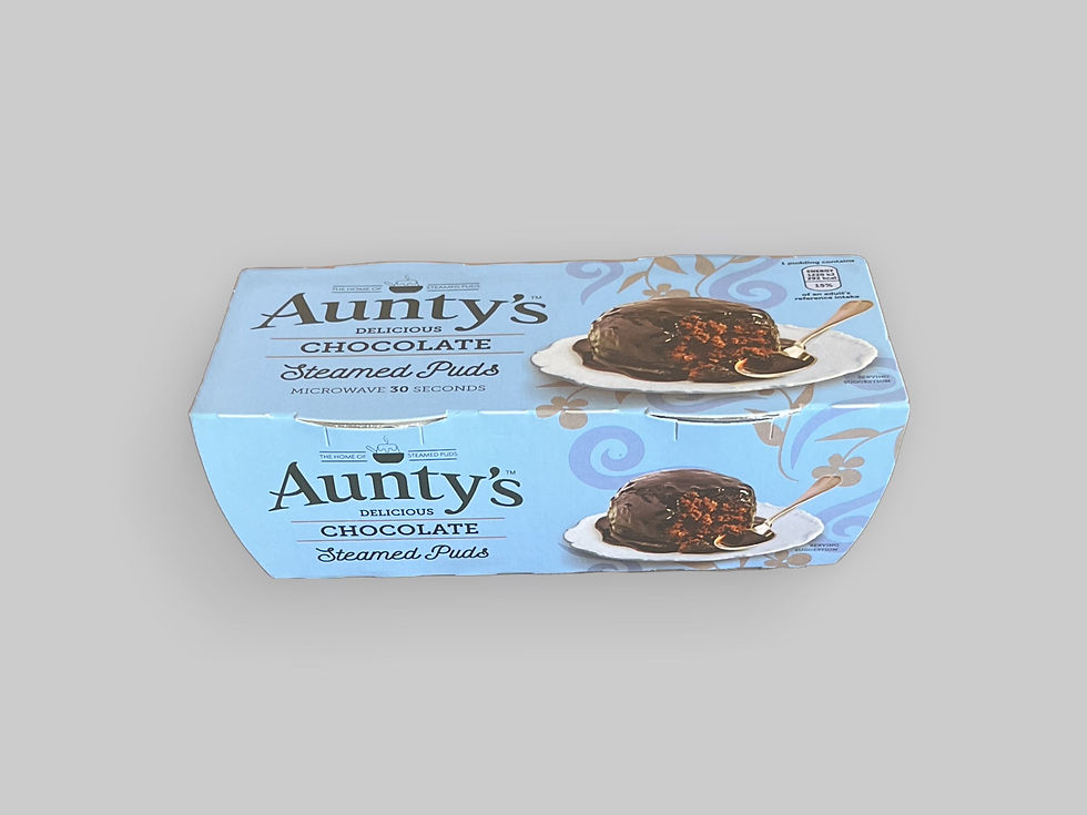 Aunty’s Chocolate Puddings RRP £1.99POR 40%