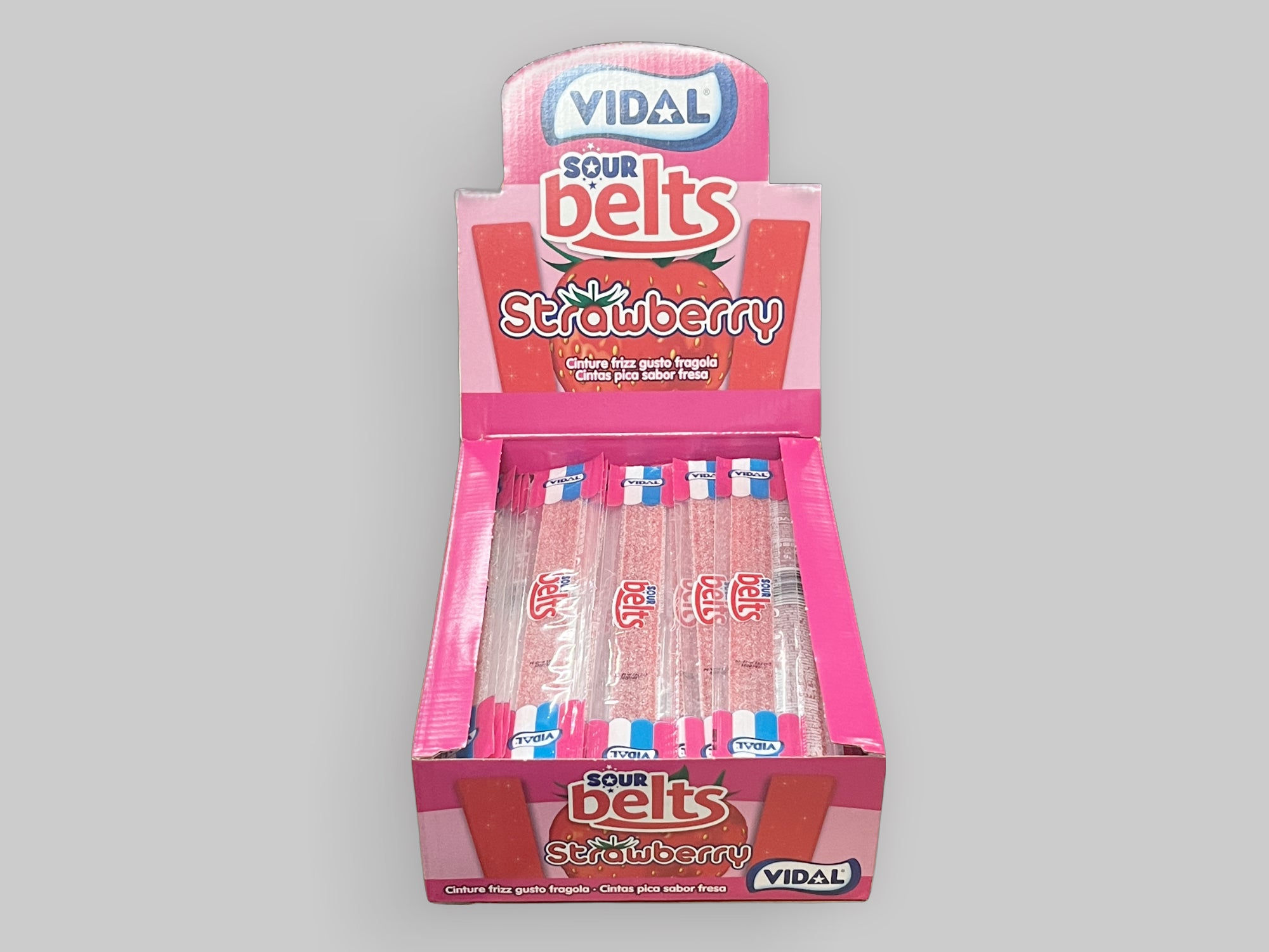 Vidal Sour Belts Strawberry    RRP £0.15    POR 48%