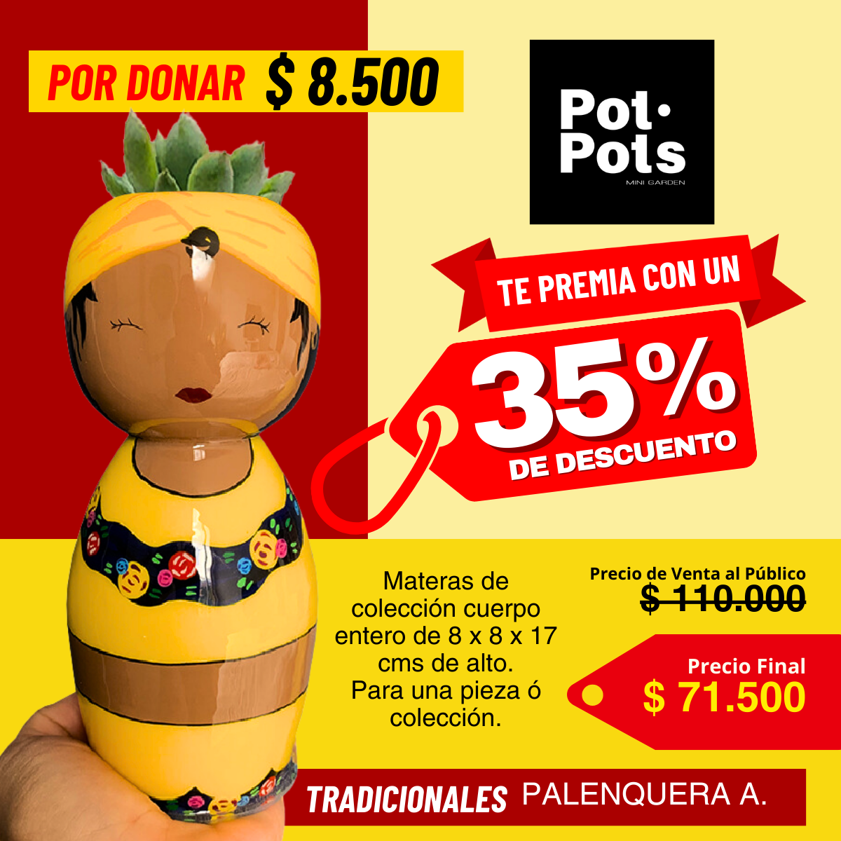 Pot-Pots "Tradicionales" te Premia con un Bono del 35% Descuento