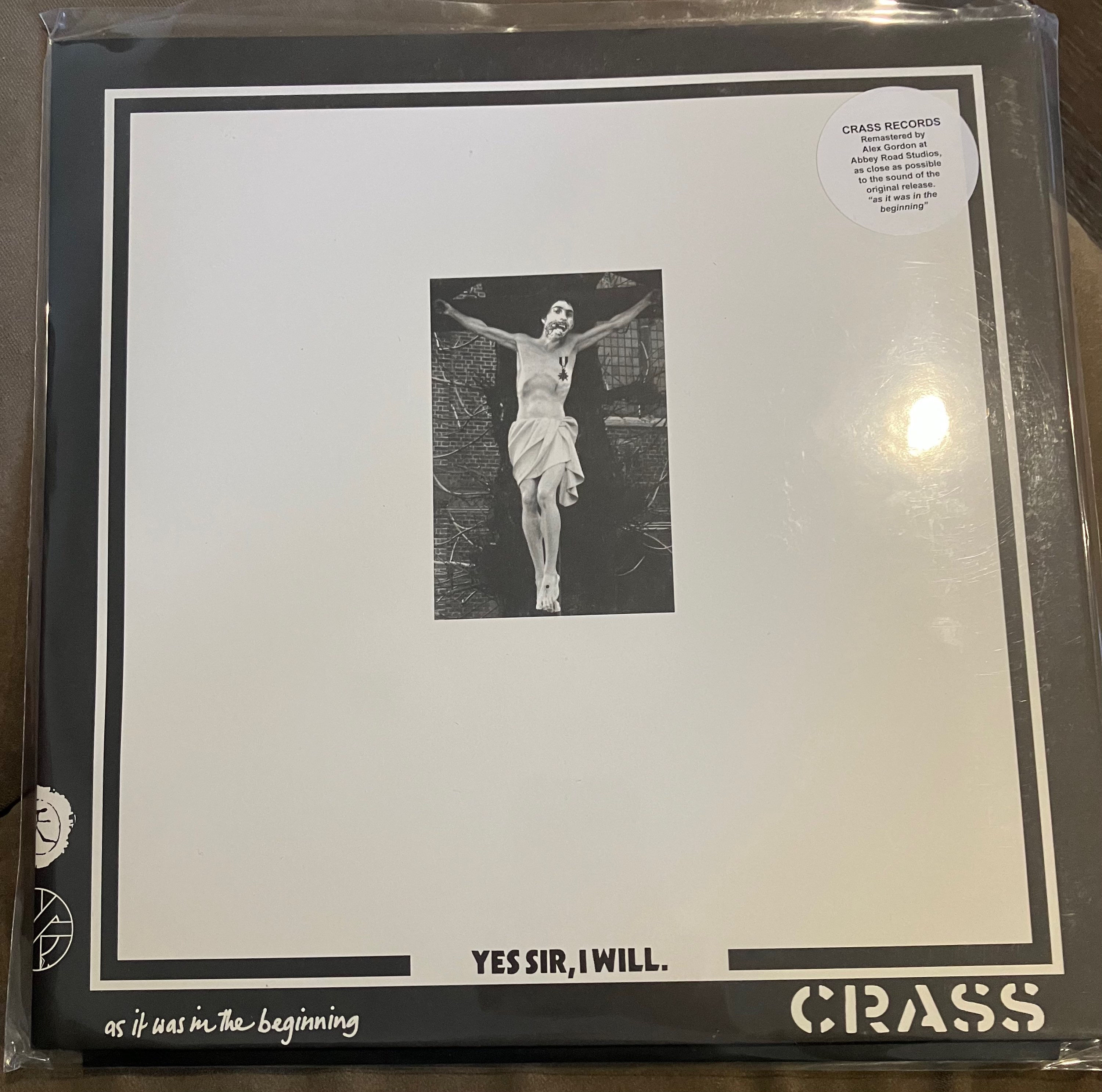 Crass - Yes Sir, I Will. Tri Fold Cover and Poster