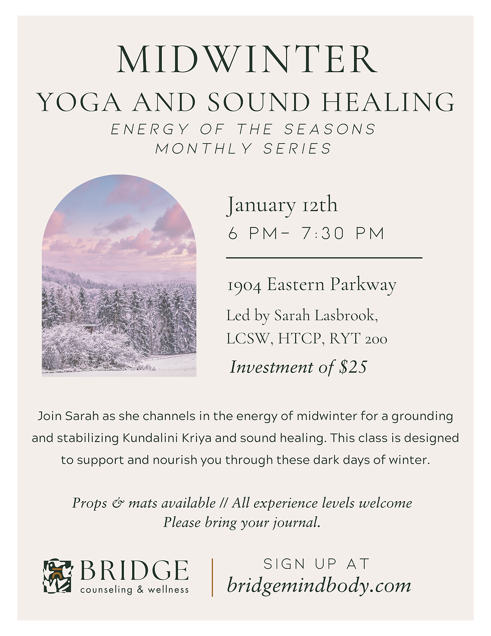 Midwinter Yoga and Sound Healing