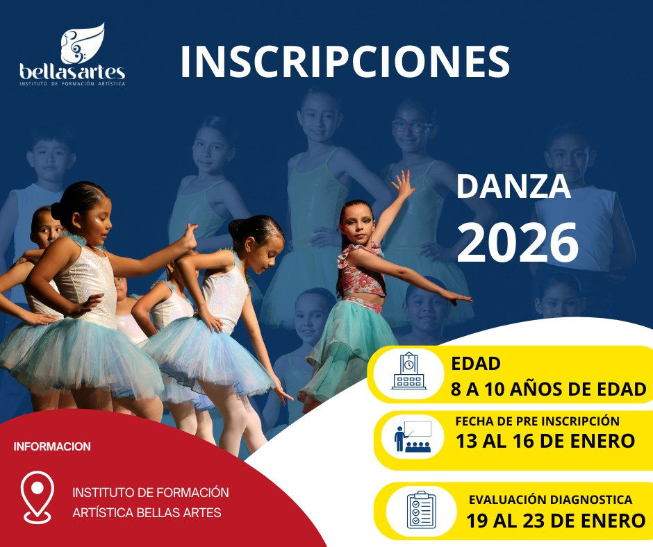 𝗖𝗢𝗡𝗩𝗢𝗖𝗔𝗧𝗢𝗥𝗜𝗔 𝗗𝗘 𝗜𝗡𝗚𝗥𝗘𝗦𝗢 “𝗕𝗘𝗟𝗟𝗔𝗦 𝗔𝗥𝗧𝗘𝗦” 𝟮𝟬𝟮6 - 𝗖𝗔𝗥𝗥𝗘𝗥𝗔 𝗗𝗔𝗡𝗭𝗔 𝗖𝗢𝗡𝗧𝗘𝗠𝗣𝗢𝗥𝗔𝗡𝗘𝗔