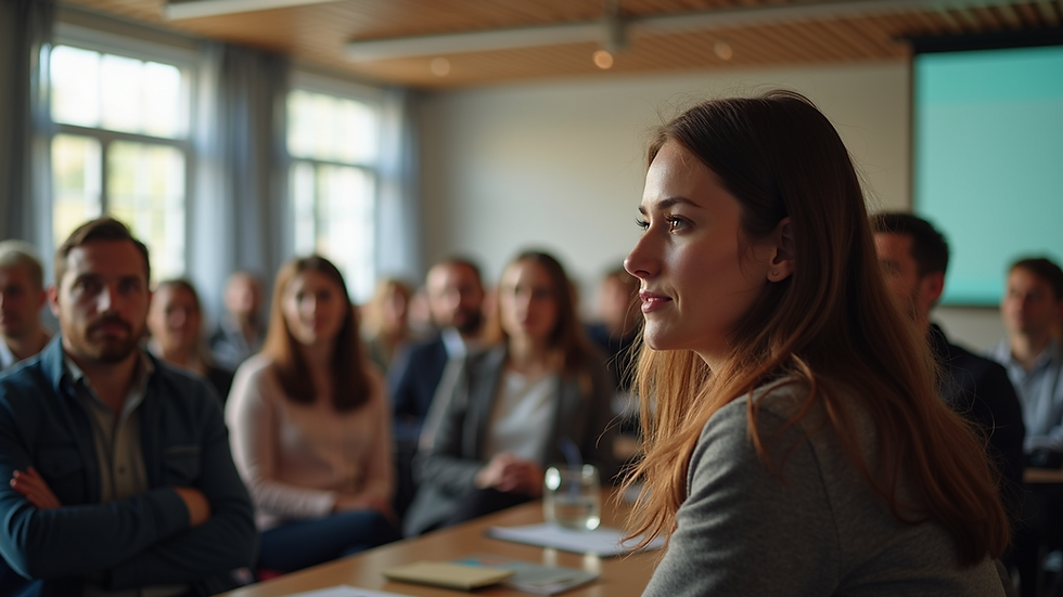 Eye-level view of a seminar on mental health