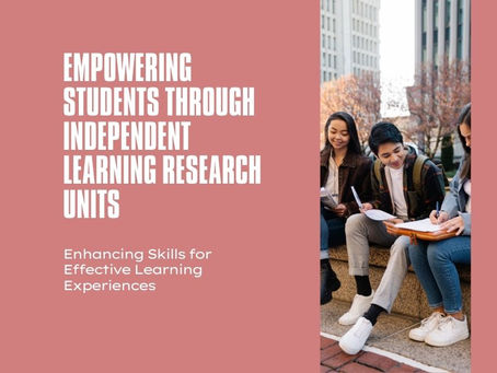 Maximizing Independent Learning with Ready-to-Go Research Units