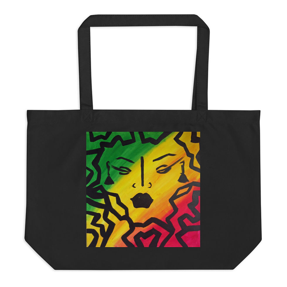 "Rasta" Large organic tote bag