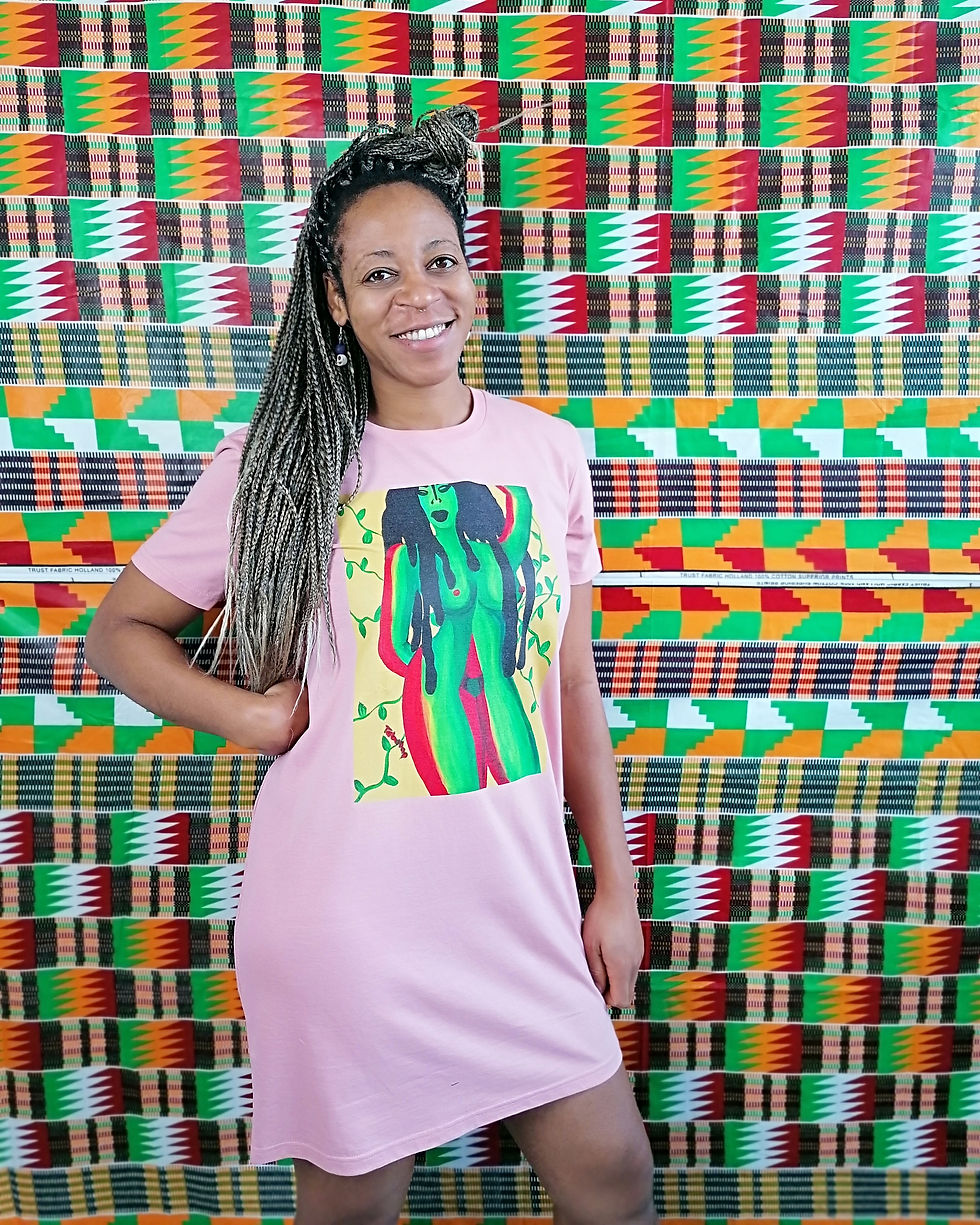 "The Earth Goddess" Organic cotton t-shirt dress