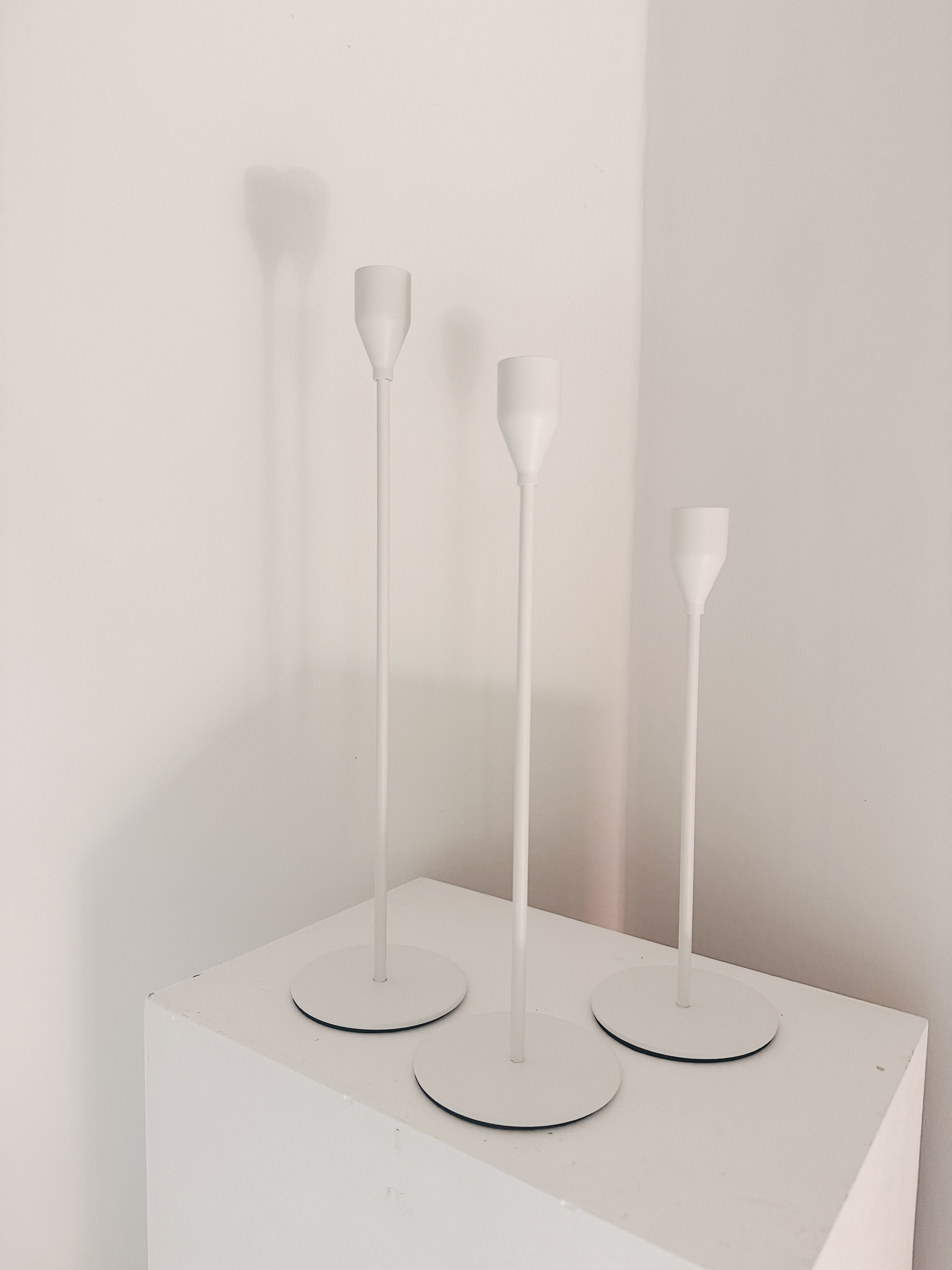 Kerzenständer 3er Set Weiß
