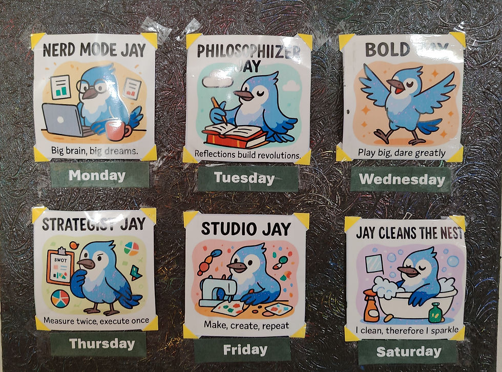 Blue Jay characters set the tone for my day