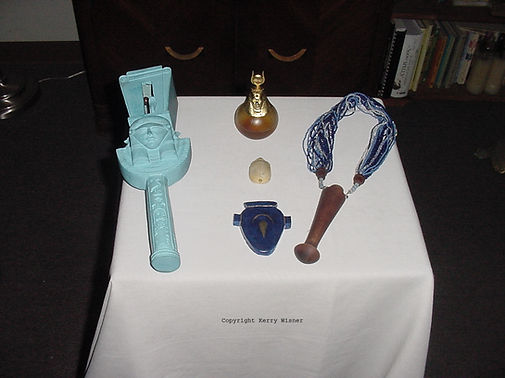 Egyptian tools, evoke different Gods and Goddesses