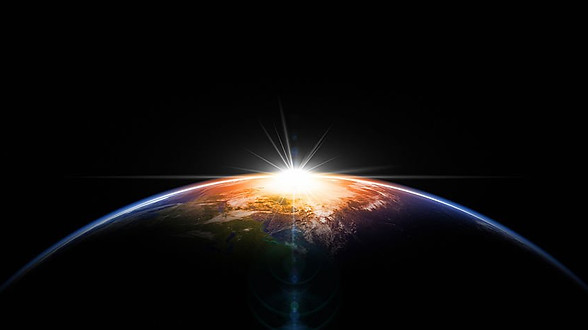 View of Earth’s horizon from space, symbolising a global perspective and forward-looking vision.