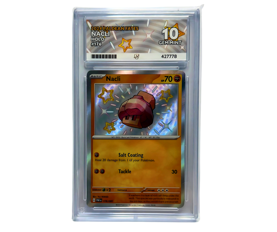 Pokémon TCG Paldean Fates Nacli Holo 176/091 ACE 10 – Pokefamilytcg