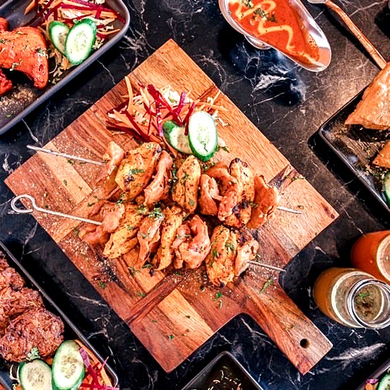 Arranged Food and Objects