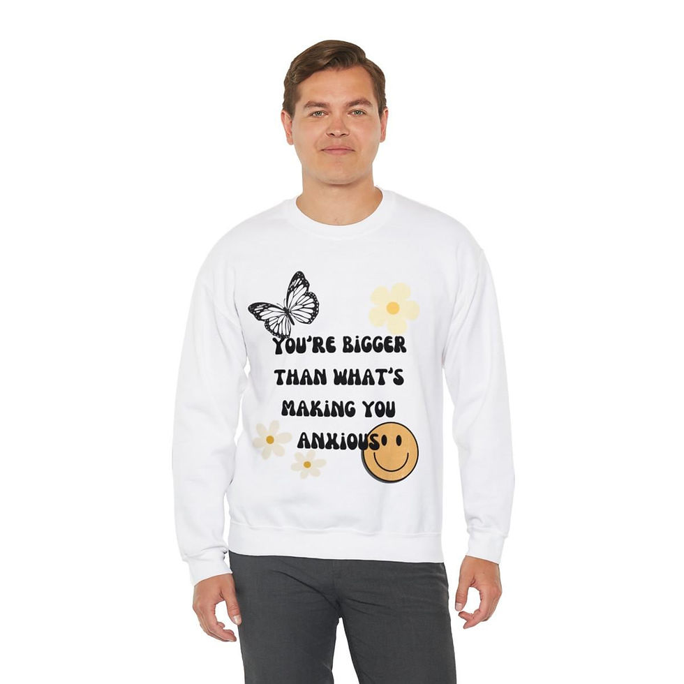 Thumbnail: Bigger than anxiety Unisex Heavy Blend Crewneck Sweatshirt