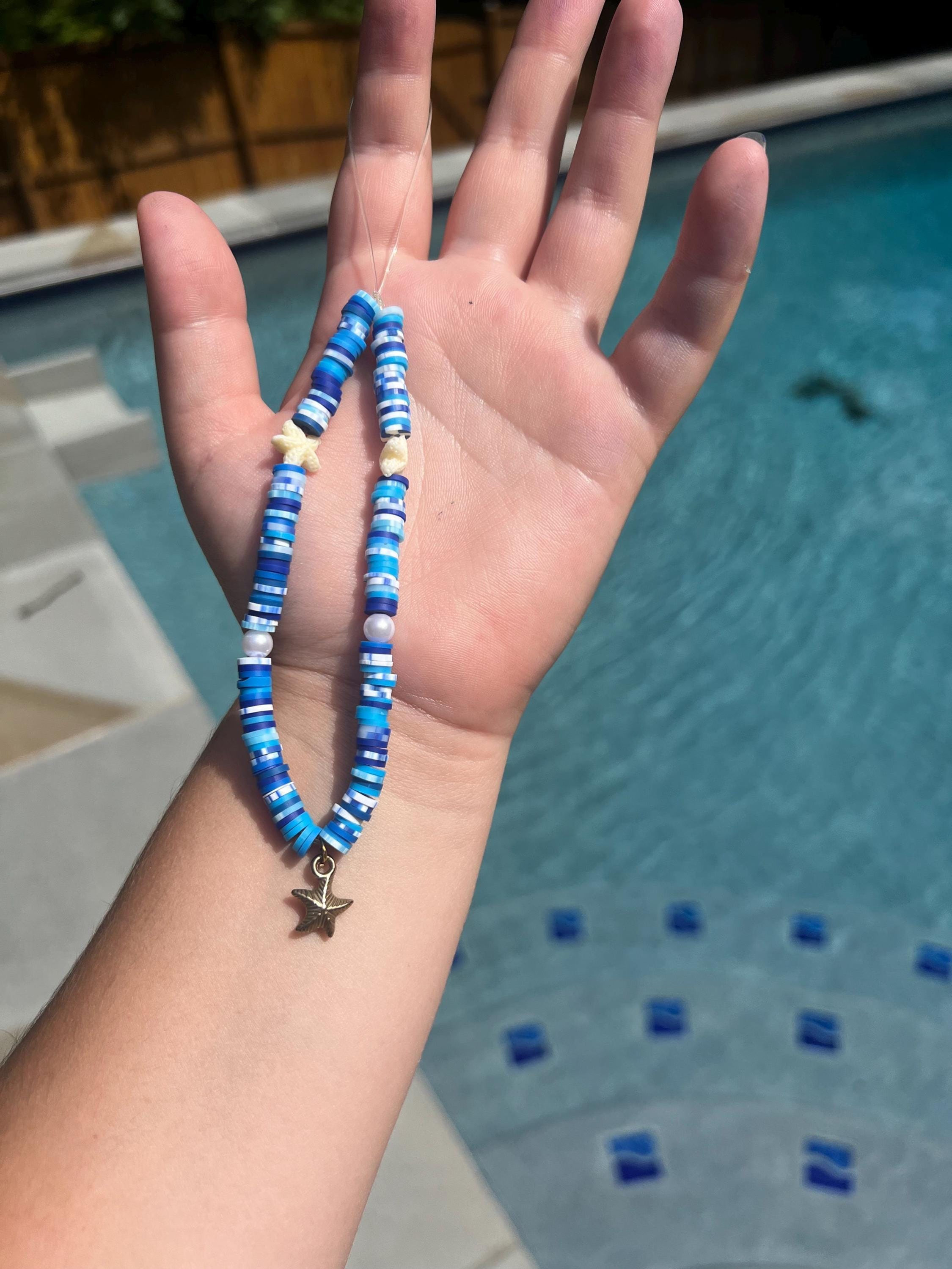 Blue Beachy Phone Charm