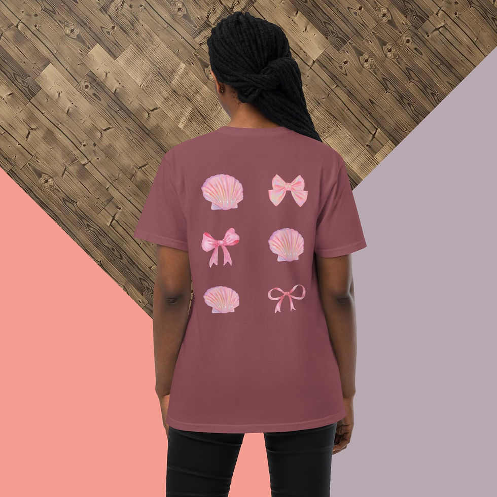 Thumbnail: Bows And Shells Unisex garment-dyed pocket t-shirt