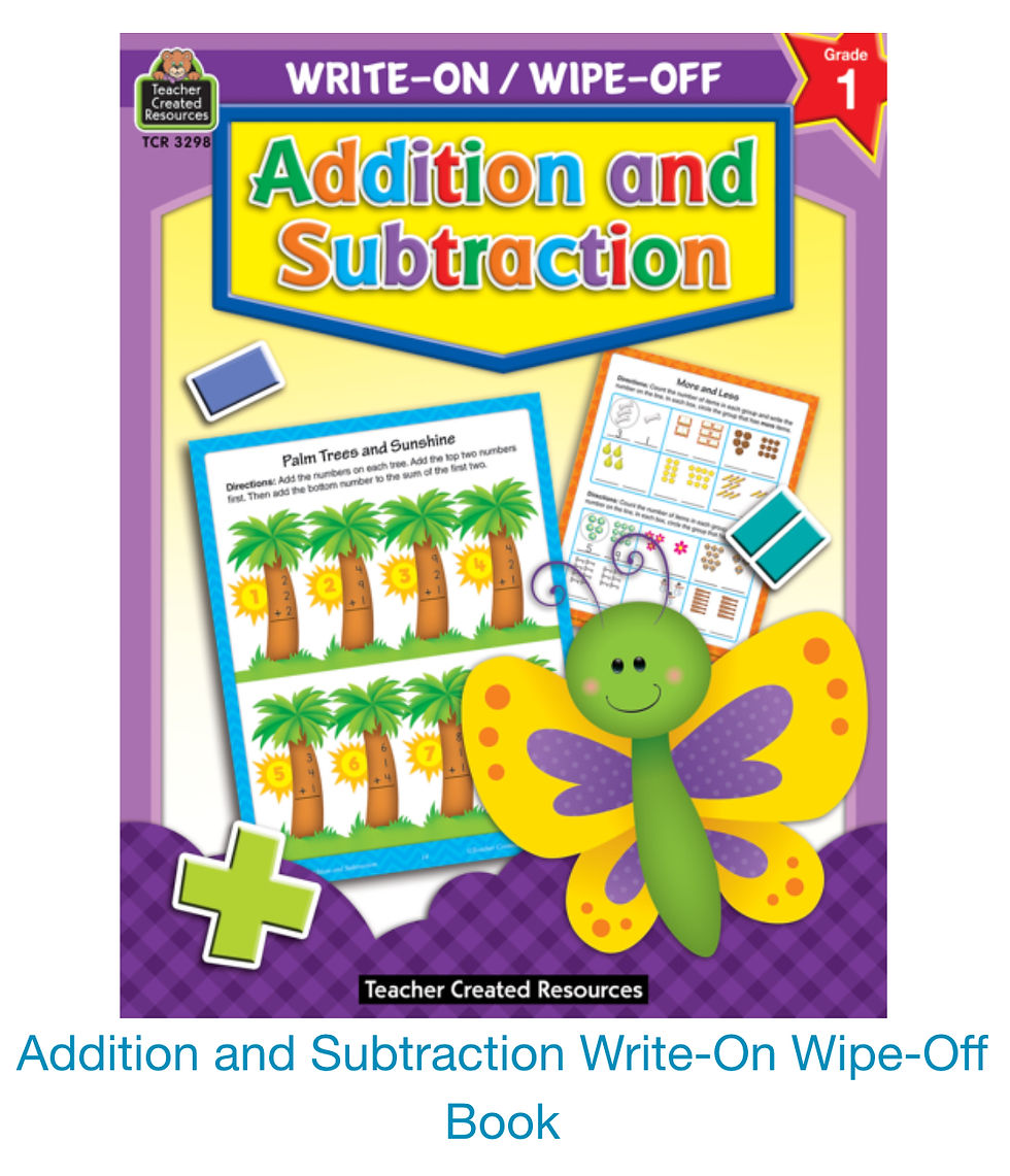 Addition and Subtraction Write-On/Wipe-Off Book
