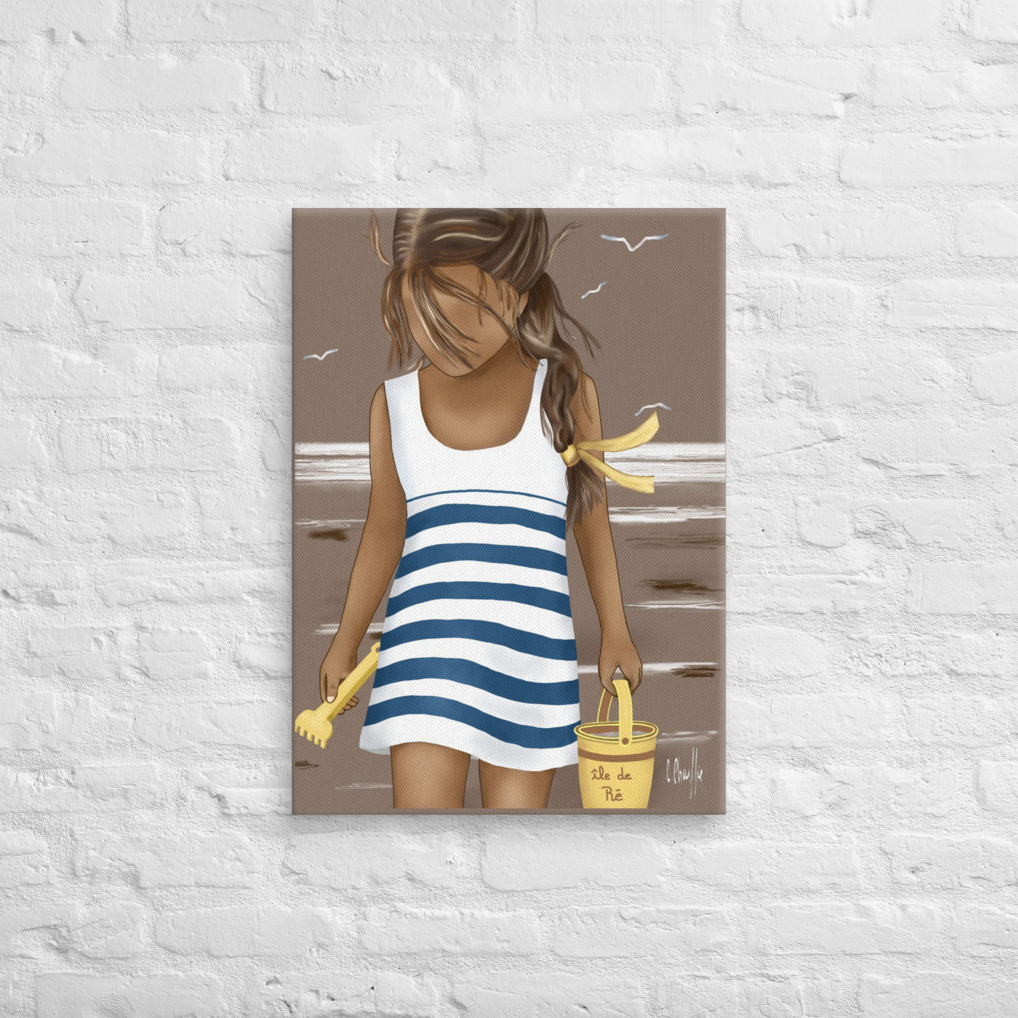 grande toile artistique sur l'ile de re