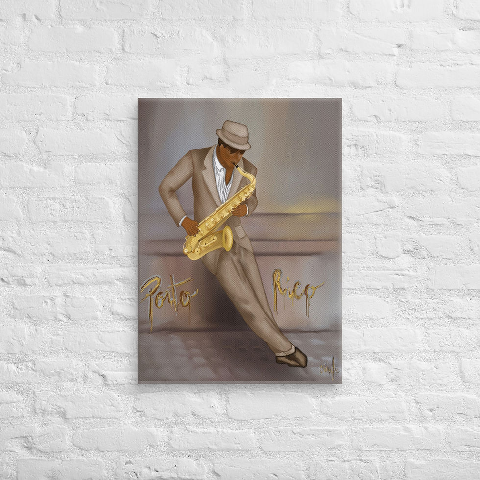 grande toile imprimée de saxophoniste