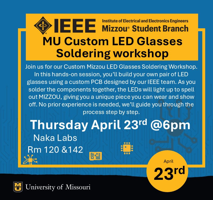 MU Custom LED Glasses Soldering workshop