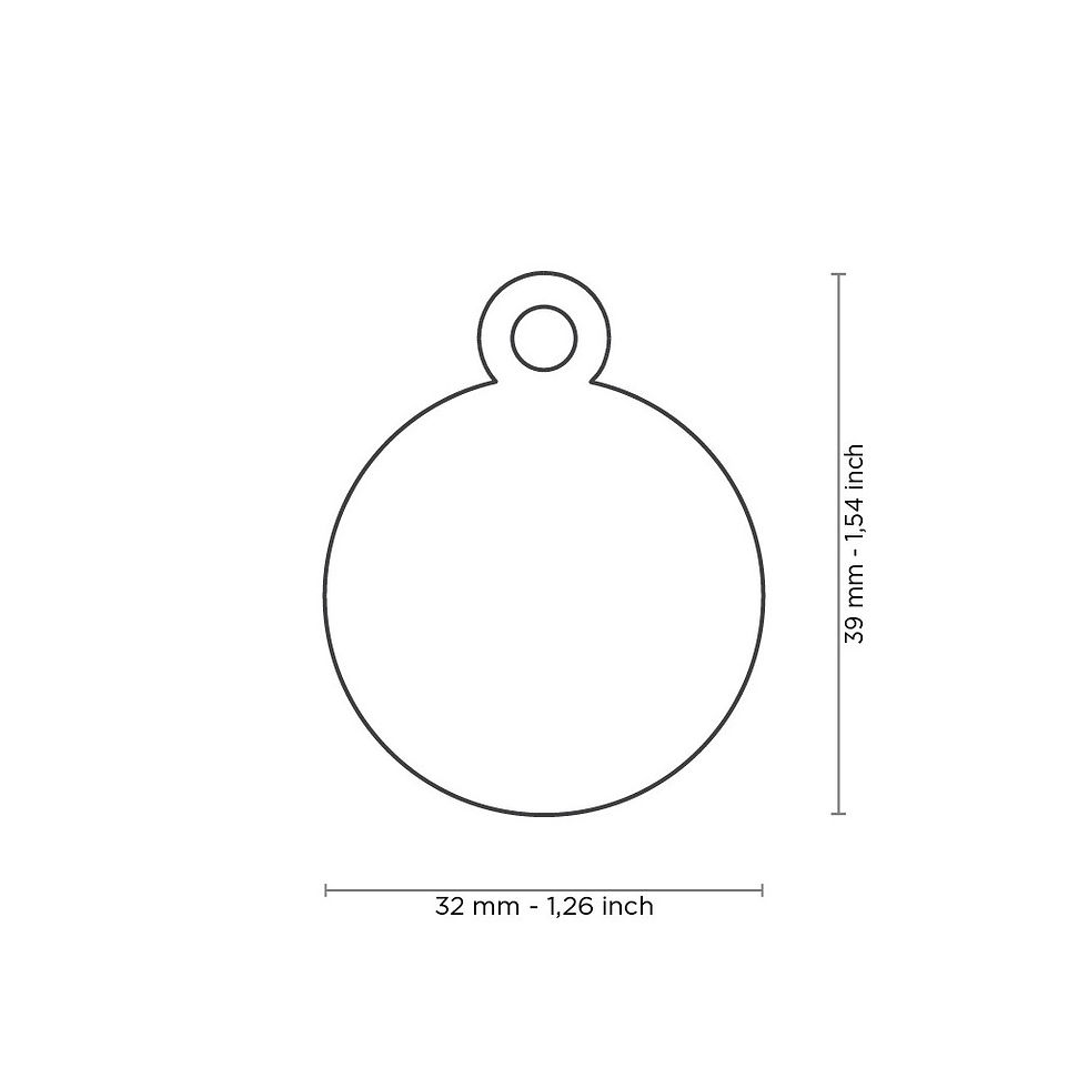 縮圖：MY FAMILY Basic Big Aluminum Green Circle ID Tag