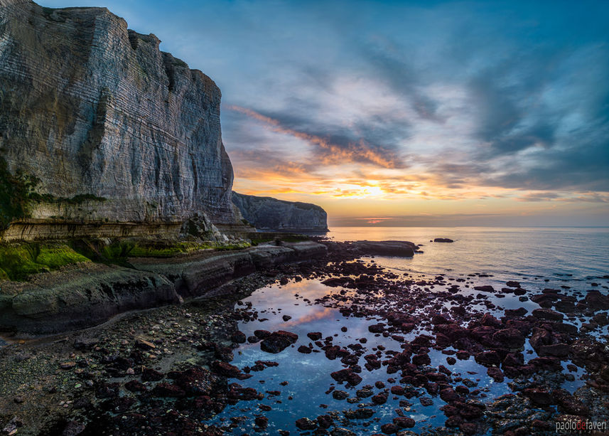 The cliff known as la Courtine, Etretat - Drone Pano