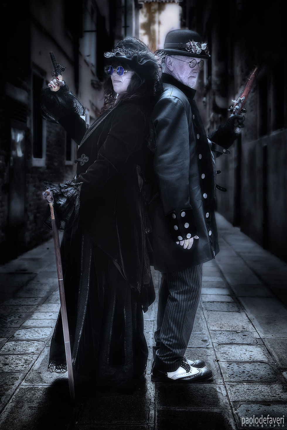 Steampunk, the Duel. Private shooting with Frederika and Peter