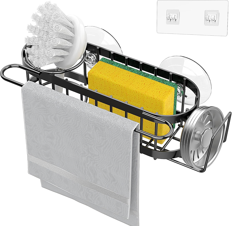 Thumbnail: Kitchen Sink Caddy Sponge Holder, Sink Organizer, Brush Holder, Dish Cloth Hange