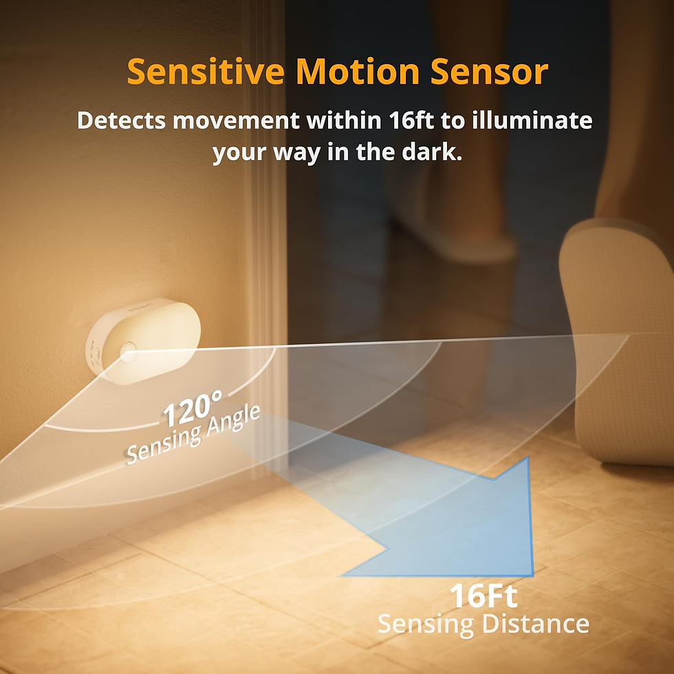 Thumbnail: Rechargeable Battery Night Light with Motion Sensor, 2-Pack