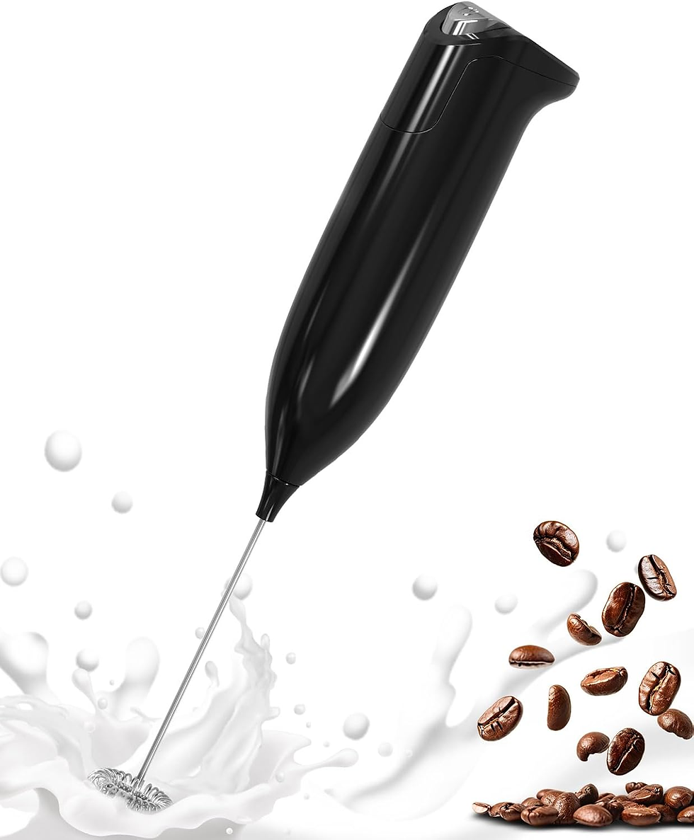 Thumbnail: Milk Frother Handheld Electric Foam Maker, USB-C Rechargeable