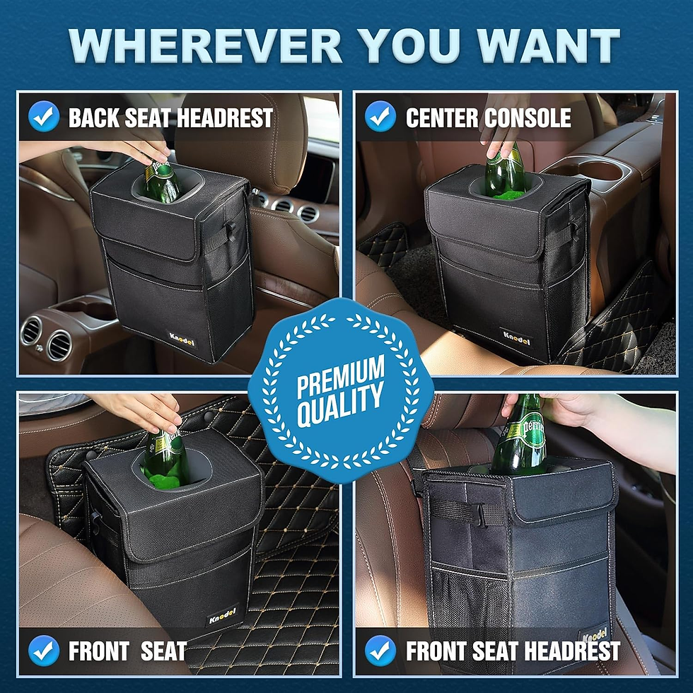 Thumbnail: Leak and Waterproof Car Garbage Can with Lid