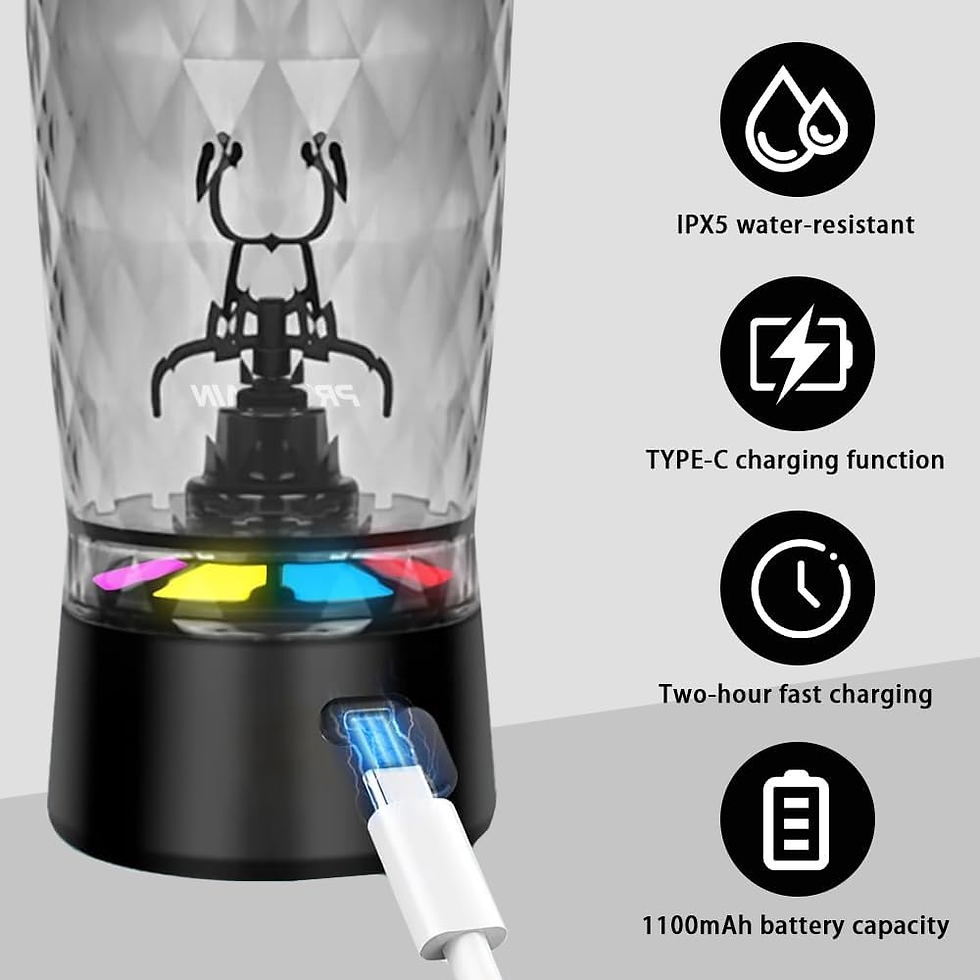 Thumbnail: Electric Protein Shaker Bottle, Portable Pre Workout Self Mixing Cup
