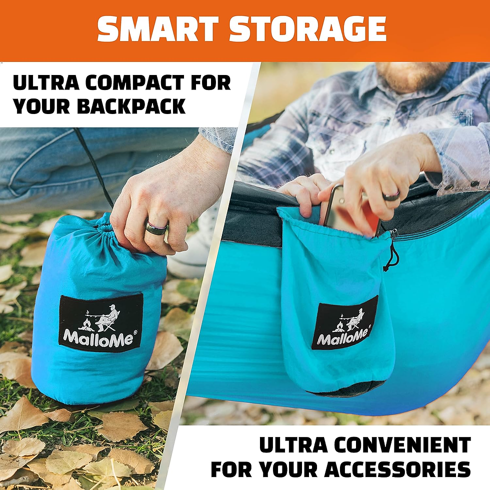 Thumbnail: Camping Hammock with Straps for Adults & Kids