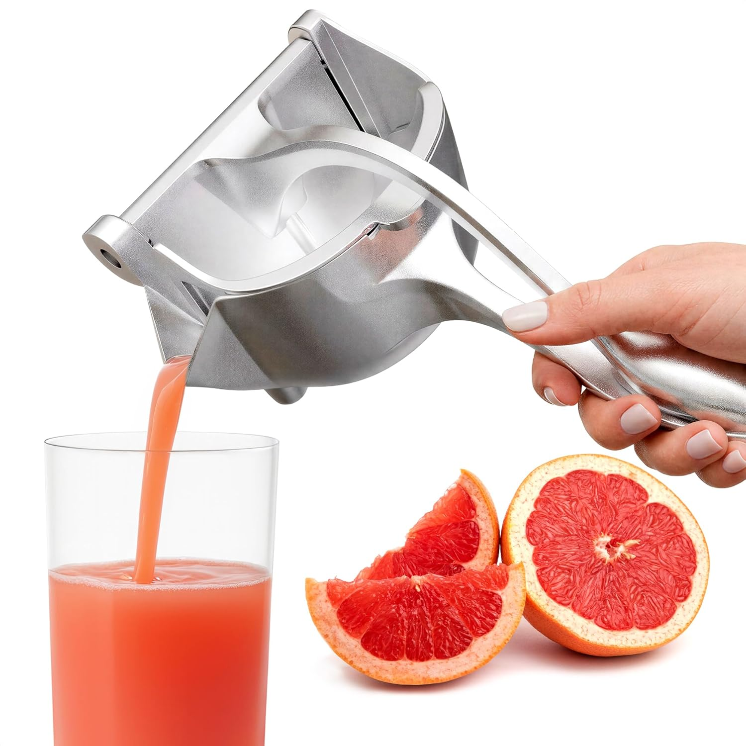 Hand Juicer Squeezer with Ergonomic Heavy Duty Handle with Pour Spout